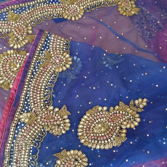 net saree Other - Indian Bollywood  heavy stone work sari